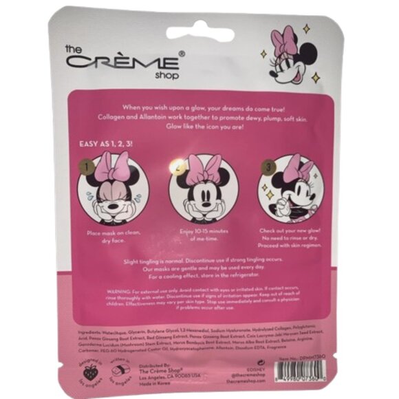NEW Minnie Mouse | Magic Glow Collagen Printed Essence Sheet Mask Allantoin Dewy - Picture 5 of 9